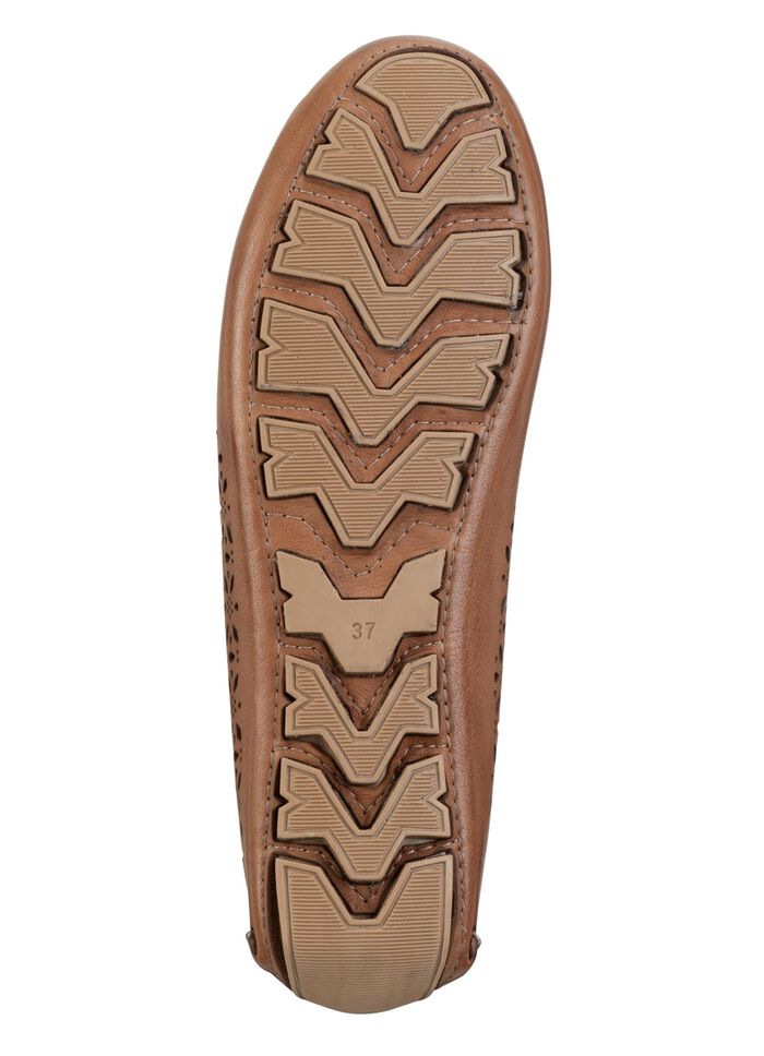 Gemini Slipper aus schattiertem Nappaleder COGNAC