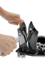 Messerschärfer mit X-Cross Technologie SCHWARZ