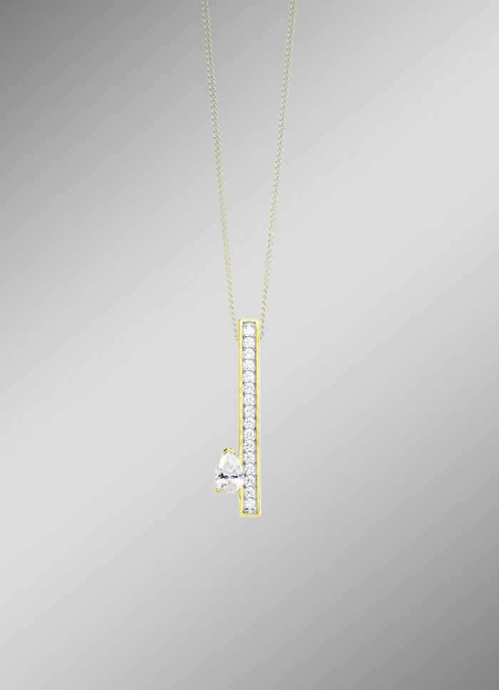 Interessanter Anhänger mit Zirkonia 