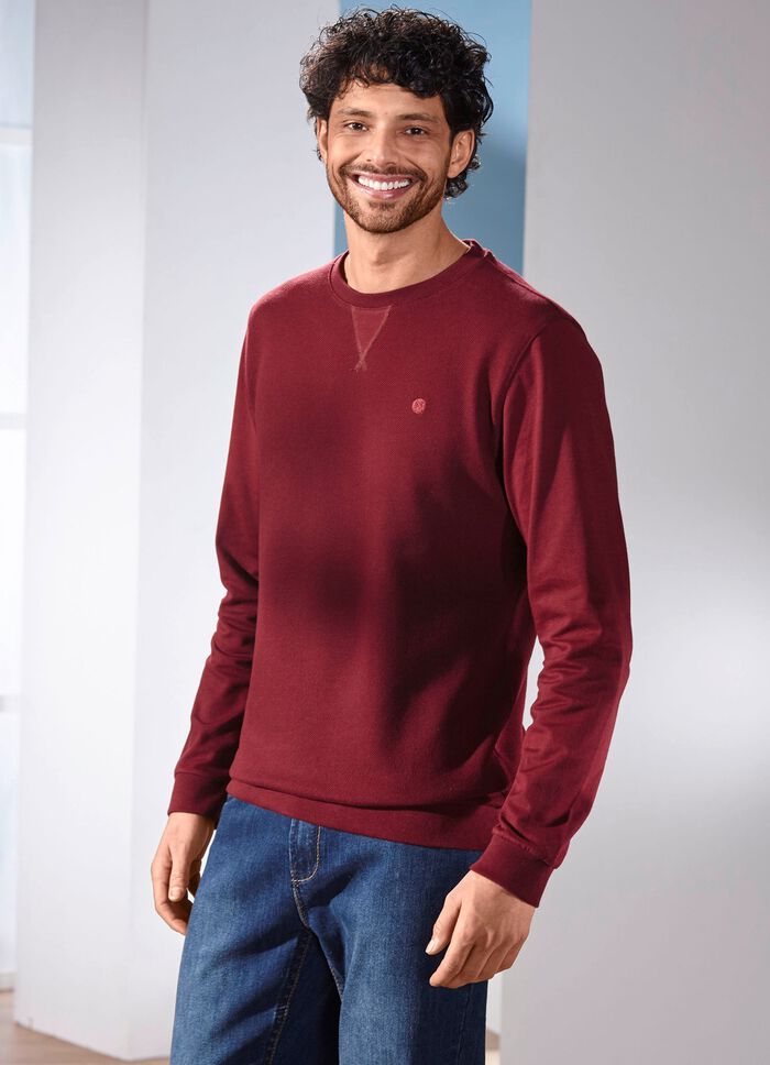 Sweatshirt in 3 Farben BORDEAUX