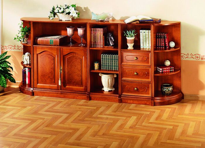 Teilmassive Möbelserie mit Echtholzfurnier KIRSCHBAUM