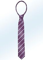 Wundervoll gestreifte  Krawatte AUBERGINE