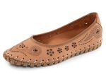 ELENA EDEN, sommerliche Damen-Ballerinas, Weite G, mit herausnehmbarem Fu&szlig;bett COGNAC