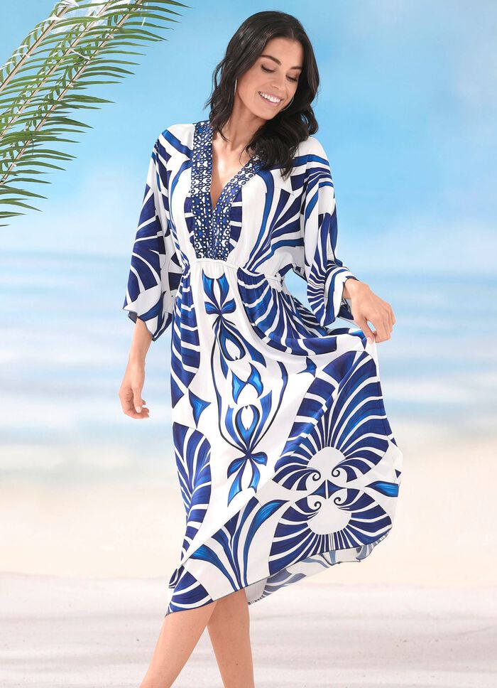 Laurina Kleid mit farbbrillantem Druckdessin 