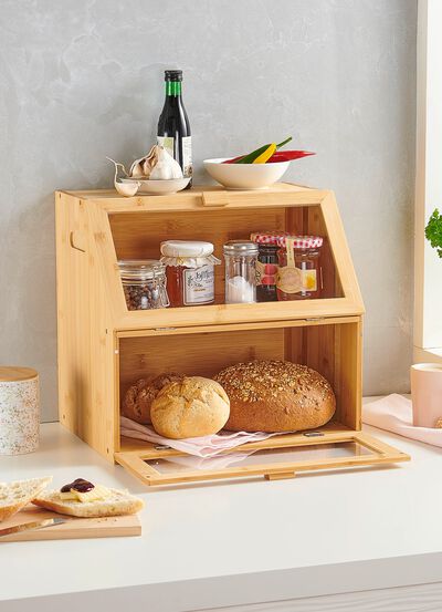 Backwaren-Theke für das Frühstücksbuffet zu Hause 