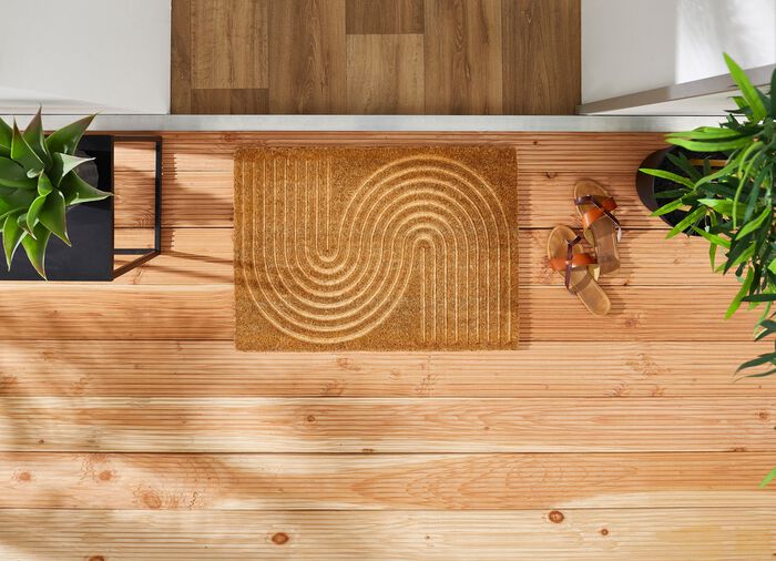 Kokosfu&szlig;matte mit rutschhemmender R&uuml;ckseite 