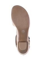 Andrea Conti, schicke Damen-Sandaletten, mit Klettspange HELLBEIGE