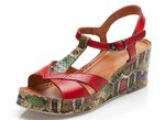 Gemini Sandalette mit buntem Schlangendruck ROT