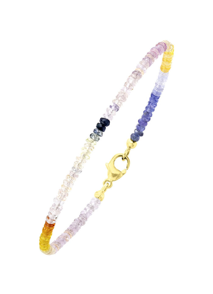 Edles Armband mit echt Safir in Multicolor 