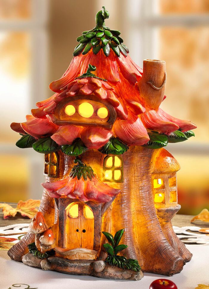 Beleuchtetes Zwergenhaus LED-Beleuchtung BUNT