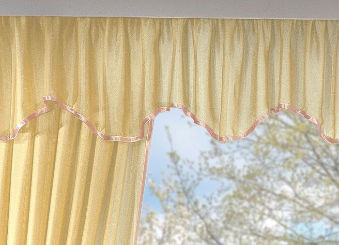 Querbehang mit Universalschienenband APRICOT