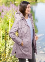 Longjacke mit abnehmbarer Kapuze FLIEDER