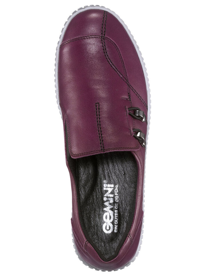 Gemini Slipper aus Rind-Nappaleder mit Zierösen BORDEAUX