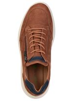 Waldl&auml;ufer, bequeme Herren-Sneaker, Weite H, mit herausnehmbarem Fu&szlig;bett COGNAC-MARINE
