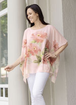 Poncho-Tunika mit eingearbeitetem Top 