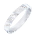 Platin Damenring mit Brillanten 