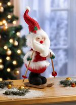 Weihnachtsmann auf Skiern 