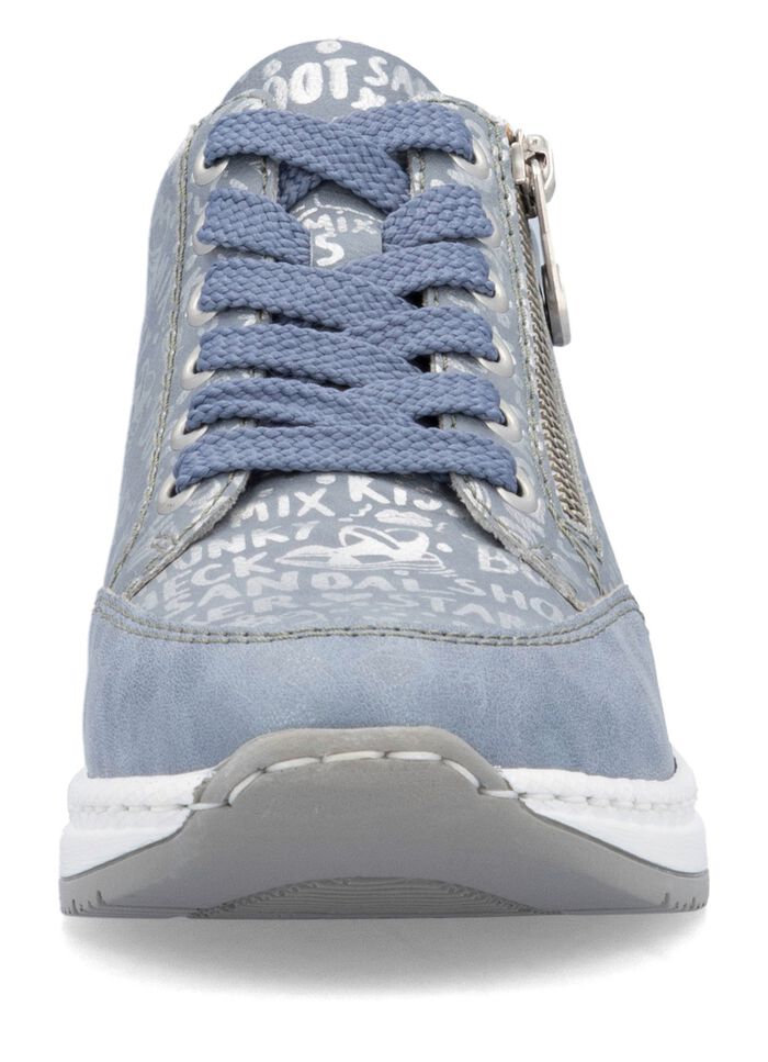 Rieker Schn&uuml;r-Sneaker aus bedrucktem Synthetikmaterial HELLBLAU-SILBER