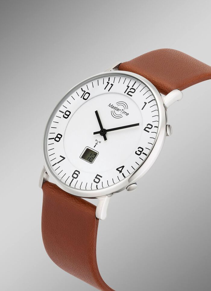 Master Time Funk-Herrenuhr mit Lederarmband 