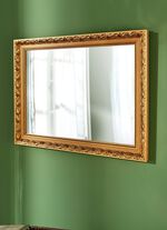 Glamour&ouml;ser Spiegel mit Holzrahmen GOLD