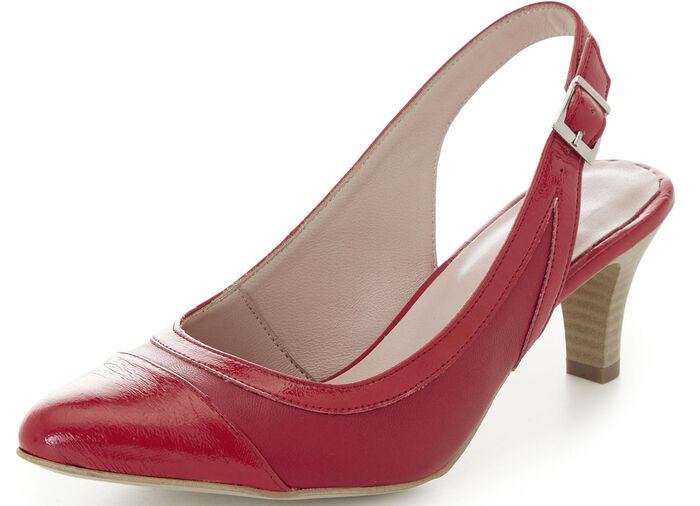 ELENA EDEN Sling-Pumps in edler Form ROT