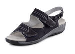 ELENA EDEN, bequeme Damen-Sandalen, Weite G, mit herausnehmbarem Fußbett DUNKELBLAU