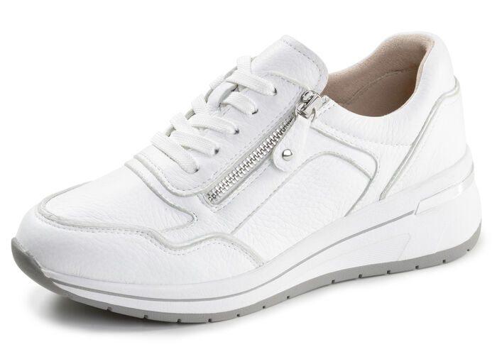 ELENA EDEN, bequeme Damen-Sneaker, Weite H, mit herausnehmbarem Fußbett WEISS