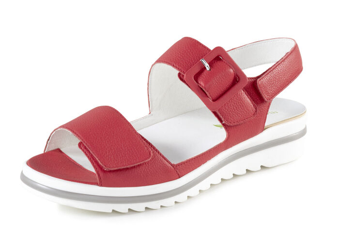 Waldläufer Sandale mit Zier-Schnalle ROT
