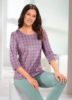 Shirt mit Allover-Druck in 2 Farben 