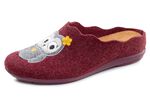 Laurina, klassiche Damen-Hausschuhe, mit herausnehmbarem Fu&szlig;bett BORDEAUX