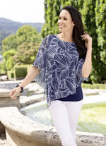 Poncho-Tunika mit eingearbeitetem Top 