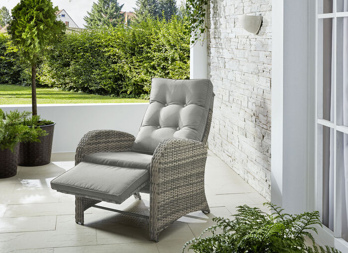 Großzügiger Komfort-Sessel mit passendem Sitzkissen GRAU