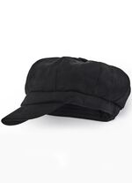 Elegante Damen-Ballonmütze, mit rückwärtigem Elastikeinsatz SCHWARZ