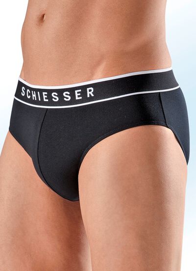 Schiesser Dreierpack Slips mit Elastikbund 