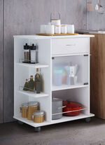 Geräumiger Küchenrollwagen WEISS