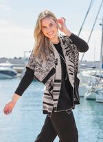 Poncho mit edlem Jacquard-Dessin 