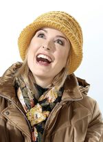 Warmer Damen-Hut, mit Rundum-Gummizug 