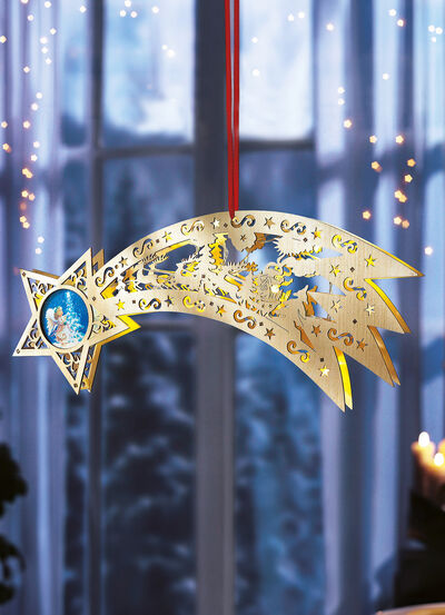 Beleuchteter Fensterkomet 