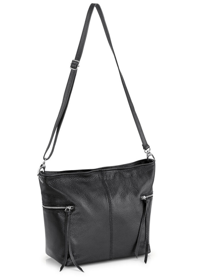 Tasche aus genarbten Kalb-Nappaleder SCHWARZ