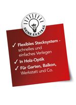 Terrassenplatten, 12er-Set, mit Stecksystem BRAUN