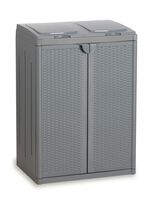 Abfallsammler f&uuml;r 2 oder 3 M&uuml;llbeutel HELLGRAU