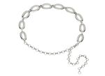 Modischer Damen-Ketteng&uuml;rtel, mit Karabinerverschluss SILBER