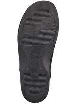  Sandale mit anatomisch geformten Lederfu&szlig;bett SCHWARZ-BORDEAUX