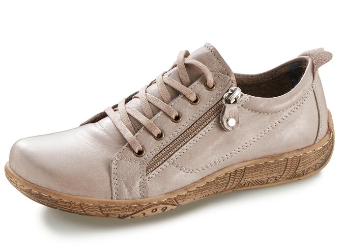 Schnürschuh mit praktischem Seitenreißverschluss KIESEL