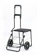 Andersen Einkaufsroller mit Sitzm&ouml;glichkeit GRAU