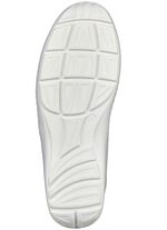 Waldl&auml;ufer, bequeme Damen-Slipper, Weite H, mit herausnehmbarem Fu&szlig;bett NATURWEISS