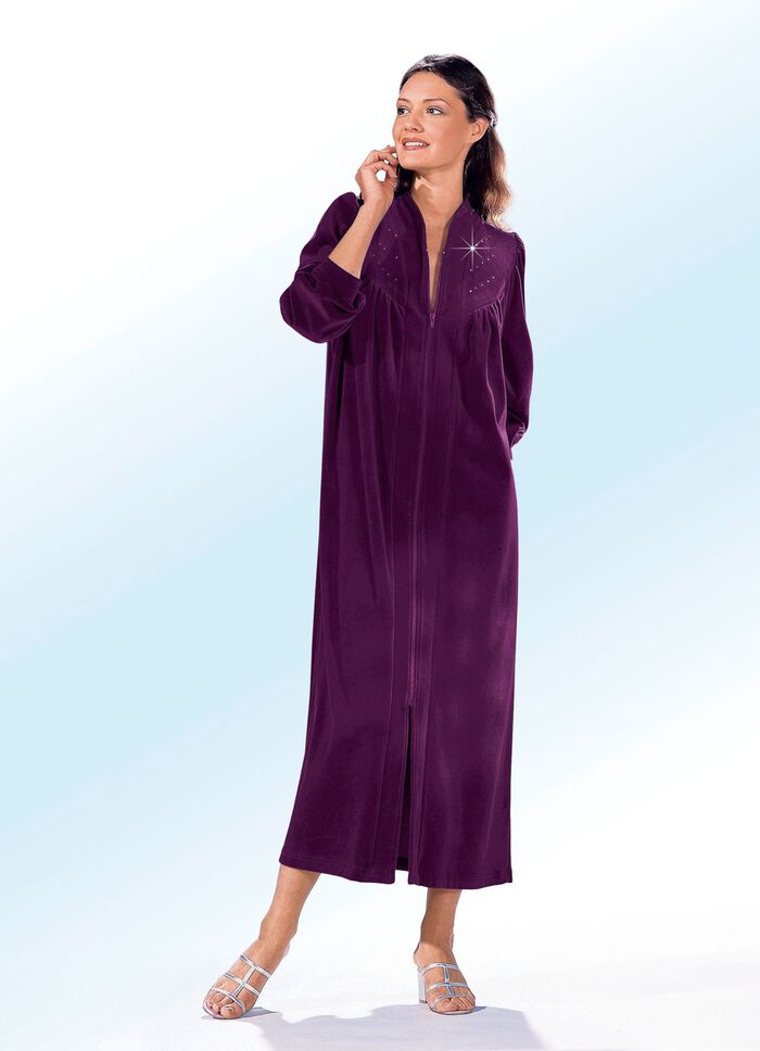 Hausmantel mit Strasszier 