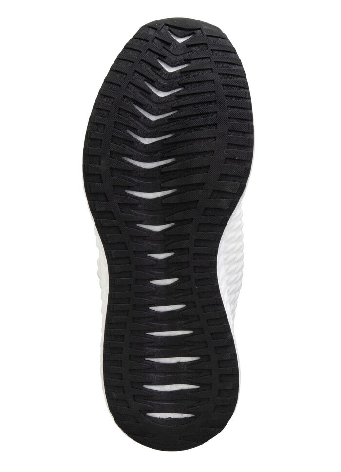 Schnür-Sneaker aus strukturiertem Textilmaterial WEISS