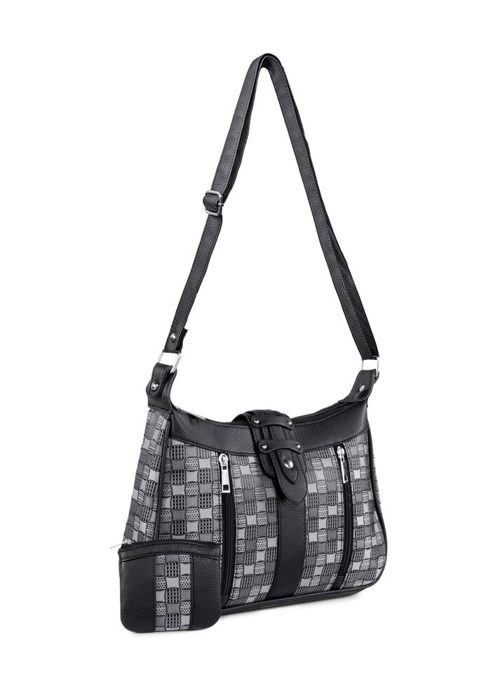 Tasche mit zus&auml;tzlicher B&ouml;rse GRAU-SCHWARZ