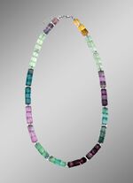 Wundersch&ouml;ne Garnitur mit H&auml;matit, beh. und Fluorit in Multicolor 